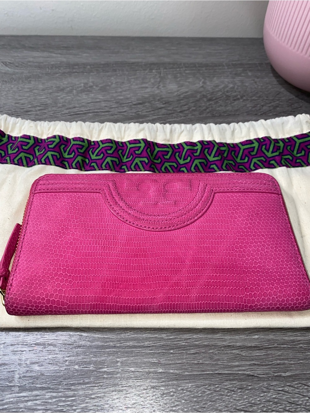 Tory Burch Pink Zip Wallet
